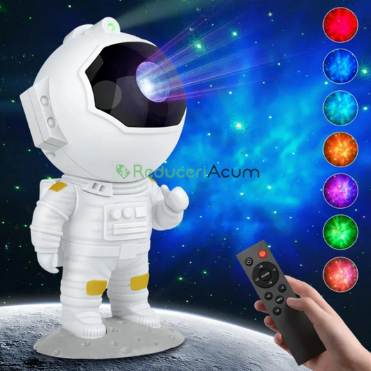 Astronaut proiector LED si laser cu proiectie stele,RGB, telecomanda