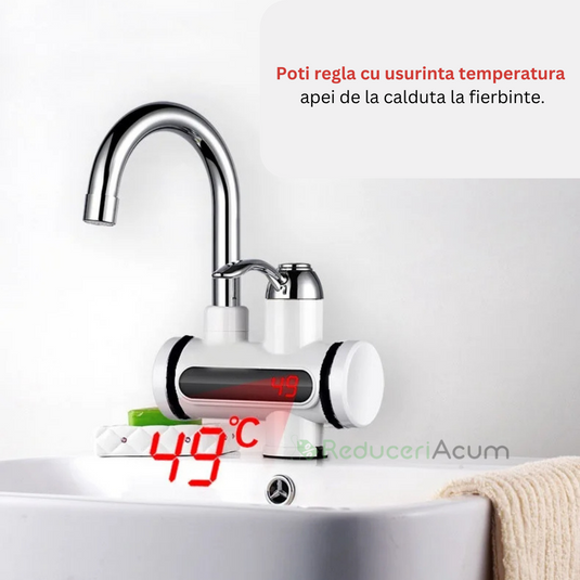 Robinet electric cu incalzire instanta si prindere pe chiuveta + dus