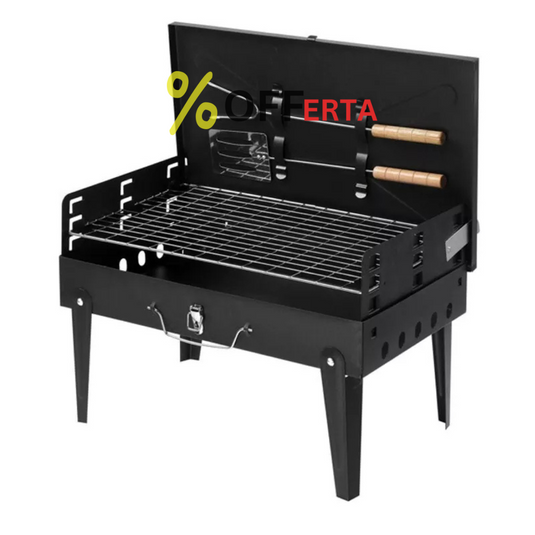 Gratar Portabil, Pliabil, tip Diplomat, Accesorii Gratar Incluse 44 x 27 x 6 CM