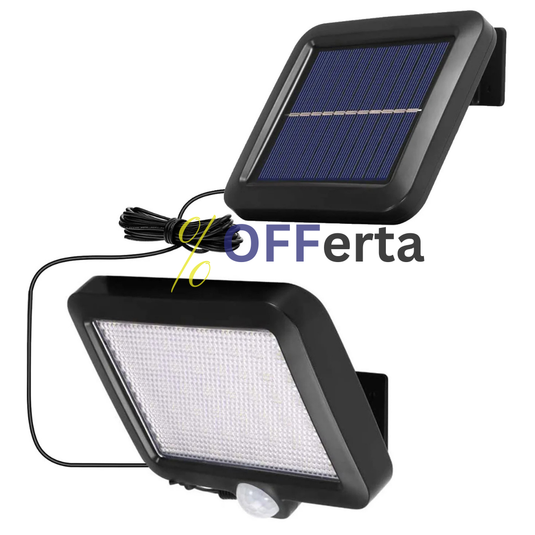 LED, cu panou solar, 128 - 6 COB, de exterior, senzor de miscare, telecomanda, Rezistenta la apa