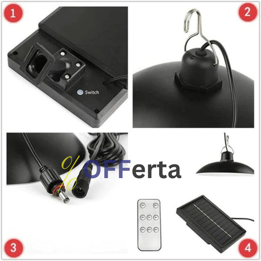 Panou Solar cu 1 Bec LED cu Aplica si Telecomanda