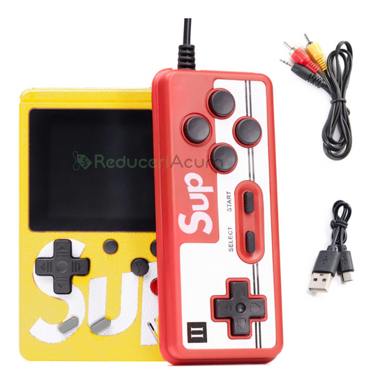 CONSOLA RETRO JOCURI GAMEBOY SUP , 400 IN 1 , CONECTARE AV TV, ECRAN 3 INCH, COLOR, ALBASTRU