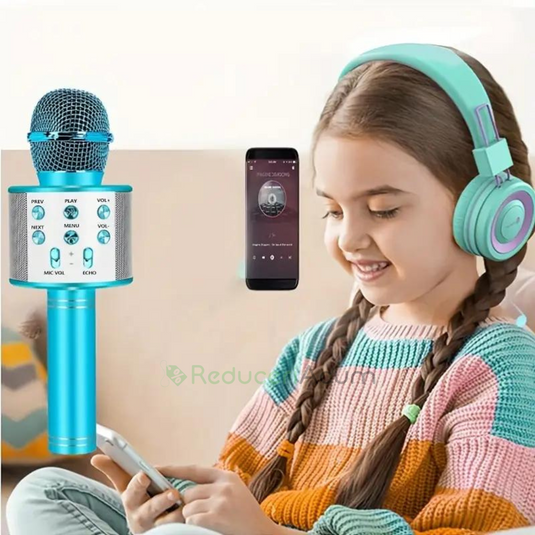 Microfon Karaoke Wireless Q7 cu Bluetooth