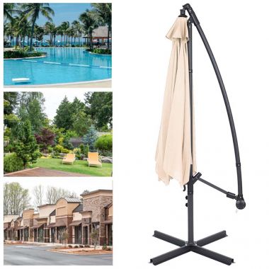 Umbrela de soare suspendata gradina 3M X 2.5M X 2.3M + suport gratuit