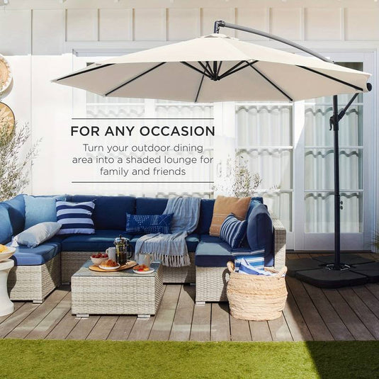 Umbrela de soare suspendata gradina 3M X 2.5M X 2.3M + suport gratuit