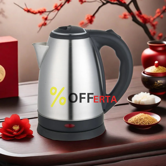 Cana Fierbator Inox, 1500W, 2 L, Declansare Automata, Inox/Negru