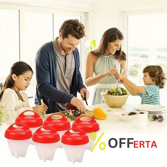 Set 6 recipiente din silicon pentru fiert oua