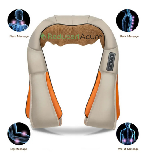 Aparat pentru masaj umeri si gat Massager of Neck Kneading cu infrarosu