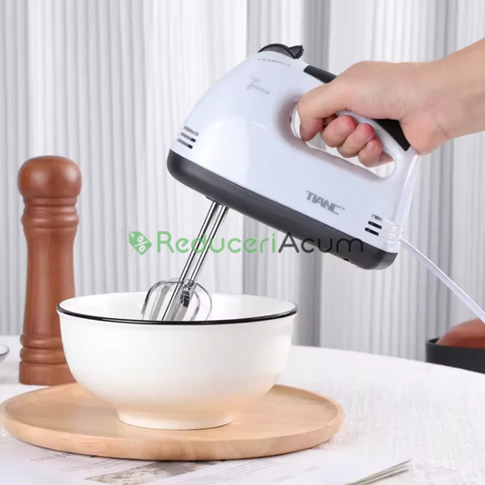 Mixer de mana Scarlett, putere 260W, 7 viteze, alb