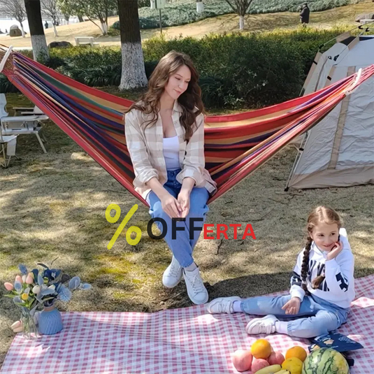 1 + 1 GRATUIT ! Hamac relaxant din bumbac asiatic