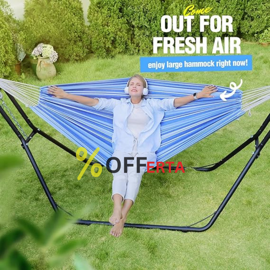 1 + 1 GRATUIT ! Hamac relaxant din bumbac asiatic