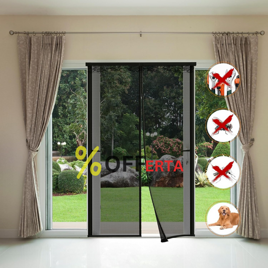 1 + 1 GRATUIT ! Perdea tip plasa cu inchidere magnetica pentru tantari, muste sau alte insecte