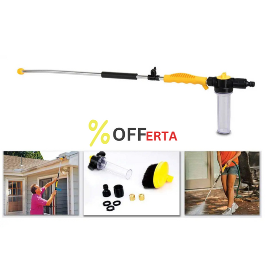 Aparat de spalat cu presiune cu rezervor detergent si perie rotativa