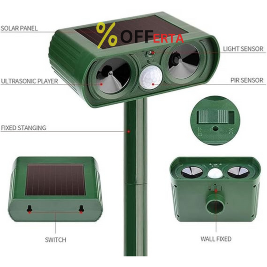 Aparat solar impotriva daunatorilor, cu ultrasunete
