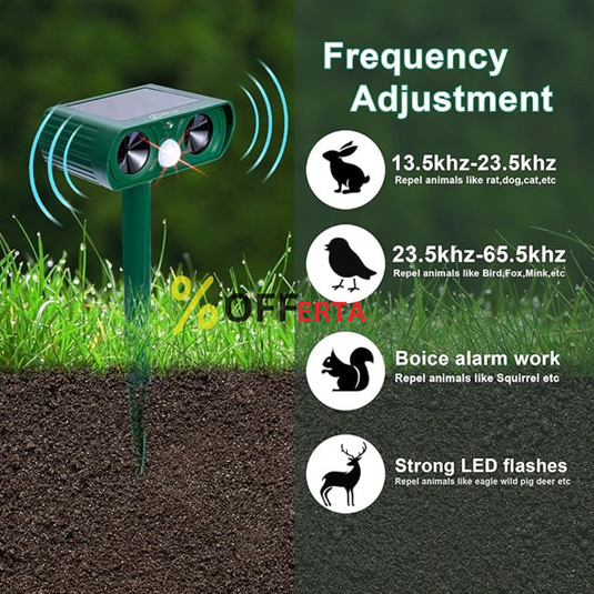 Aparat solar impotriva daunatorilor, cu ultrasunete