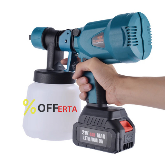 Aparat Profesional De Vopsit Și Zugrăvit LEIHMANN, Electric, Cu Rezervor De Vopsea, 800 ml si 2 Acumulatori, 36V, Portabil