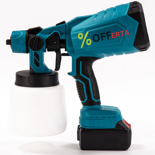 Aparat Profesional De Vopsit Și Zugrăvit LEIHMANN, Electric, Cu Rezervor De Vopsea, 800 ml si 2 Acumulatori, 36V, Portabil