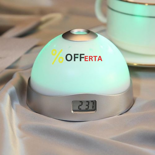 Ceas digital cu proiectie LED, 2 in 1
