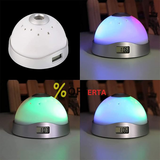 Ceas digital cu proiectie LED, 2 in 1