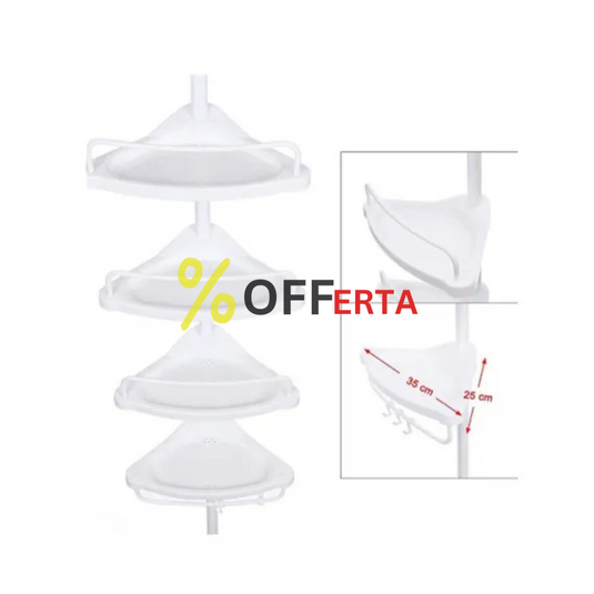 Etajera colt pentru baie
