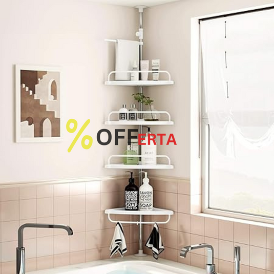 Etajera colt pentru baie