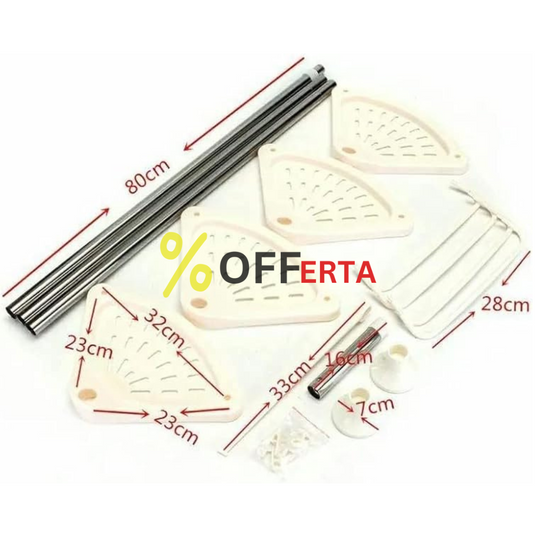 Etajera colt pentru baie