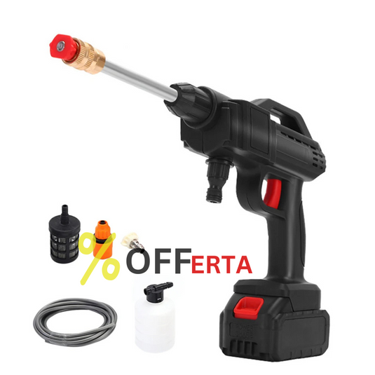 KIT Aparat de spalat cu presiune de 36V,2 acumulatori si cu rezervor pentru detergent!
