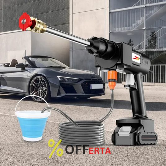 KIT Aparat de spalat cu presiune de 36V,2 acumulatori si cu rezervor pentru detergent!