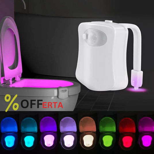 Lampa de veghe pentru toaleta cu LED, senzor de miscare si lumina, 8 culori diferite