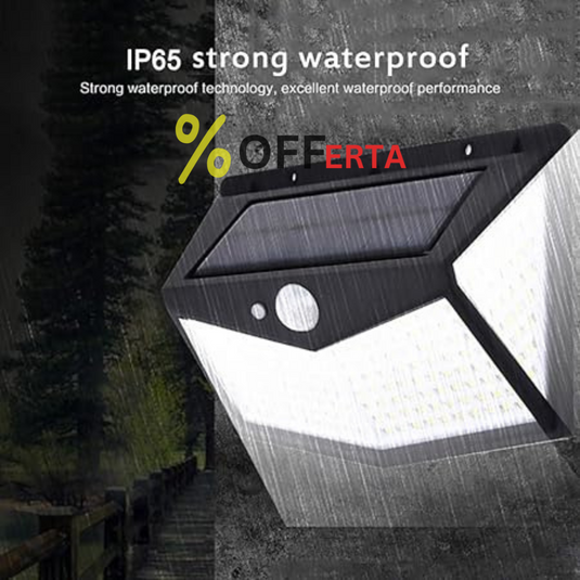 Set 2 x Lampa solara 100 Led cu senzor de miscare