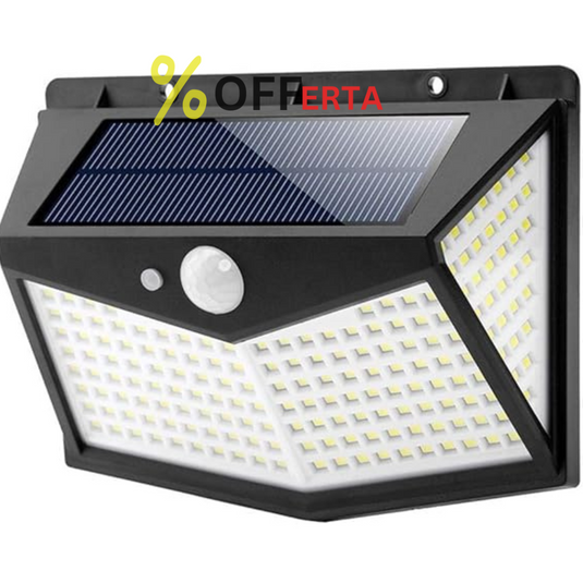 Set 2 x Lampa solara 100 Led cu senzor de miscare