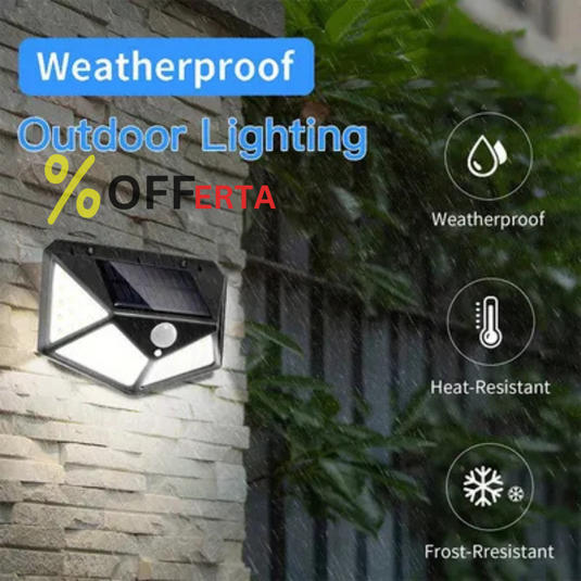 Set 2 x Lampa solara 100 Led cu senzor de miscare