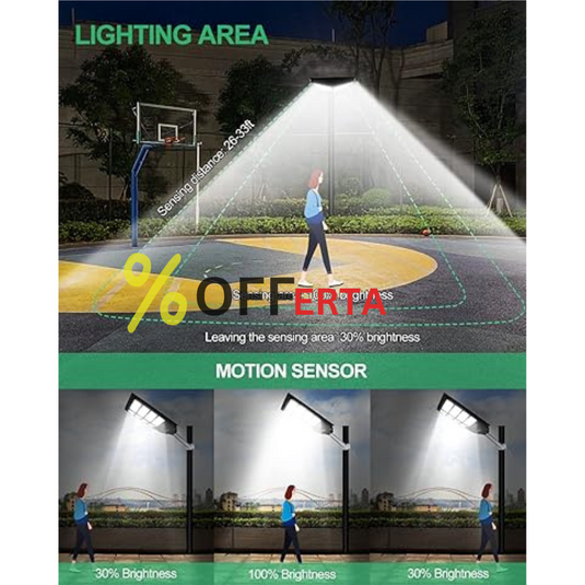 Lampa incarcare solara cu telecomanda 600w