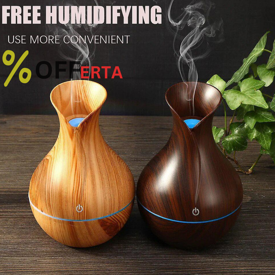 Lichidare de stoc. Umidificator cu led 7 culori, tip vaza