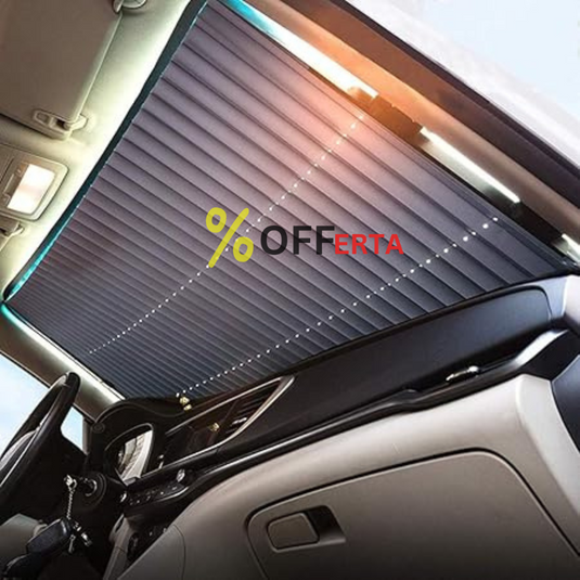 Parasolar Retractabil Parbriz Auto, cu Ventuze, Pliabil 150 x 65 cm Impotriva Razelor UV
