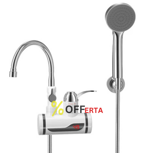 Robinet Electric cu incalzire instantanee + dus, cu afisaj LED si prindere pe perete