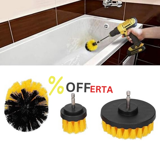 Set 3 perii de curatare cu adaptor pentru bormasina sau autofiletanta
