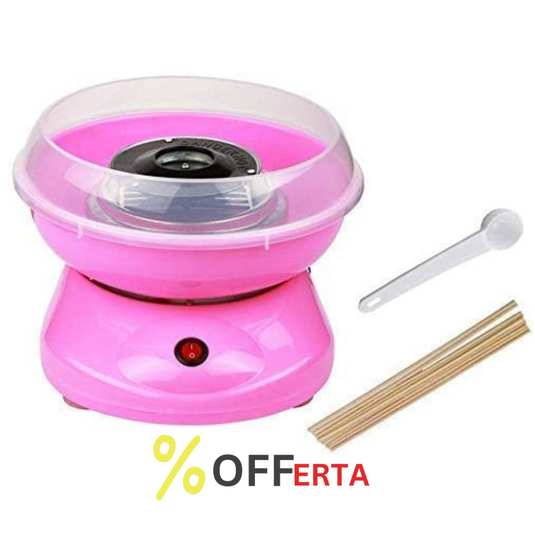 Aparat De Facut Vata De Zahar Cotton Candy, FAINTEC, Lingura, 10 x bete, Picioruse anti-alunecare, Roz