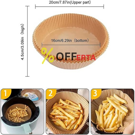 Hartie de copt pentru friteuza si tava, unica folosinta, 200 Buc