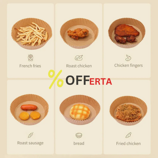 Hartie de copt pentru friteuza si tava, unica folosinta, 200 Buc