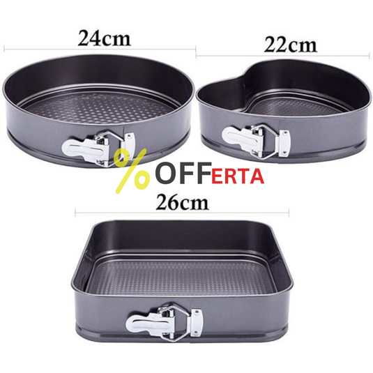 Set 3 forme pentru prajituri pentru o bucatarie