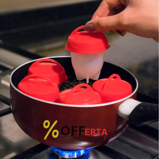Set 6 recipiente din silicon pentru fiert oua