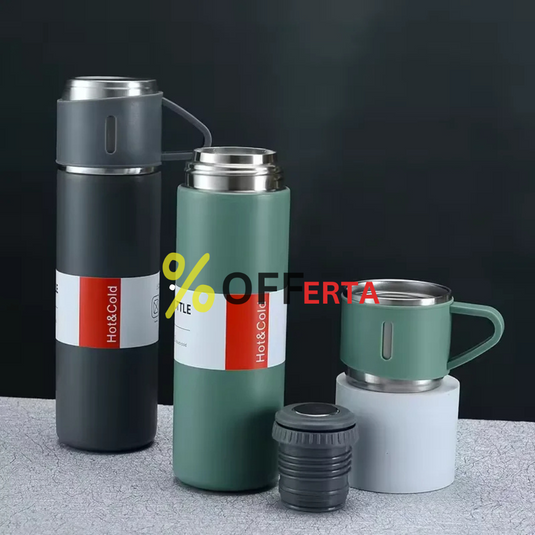 Set Termos Ecologic INOX 500 ml + 3 cesti x 150ml