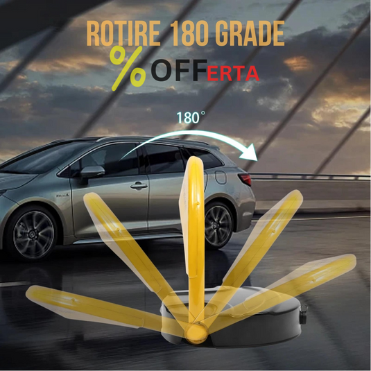 Blocator loc parcare automat, cu telecomanda si alarma, suporta 2 tone, Galben/Negru, rezistent intemperii