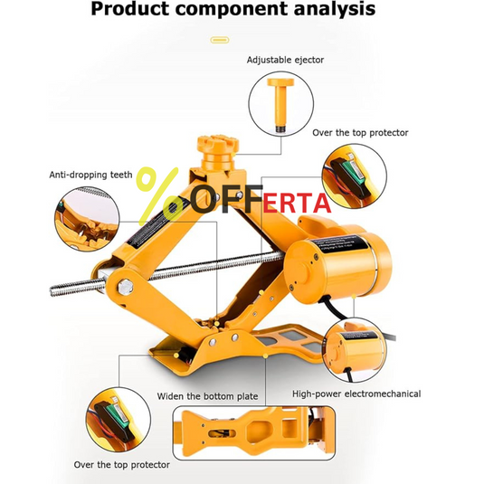 Cric hidraulic electric profesional 2T, cu compresor auto