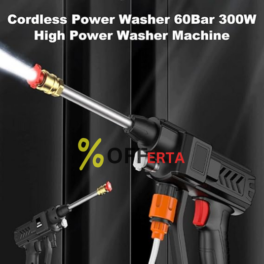 KIT Aparat de spalat cu presiune de 48V,2 acumulatori si cu rezervor pentru detergent!