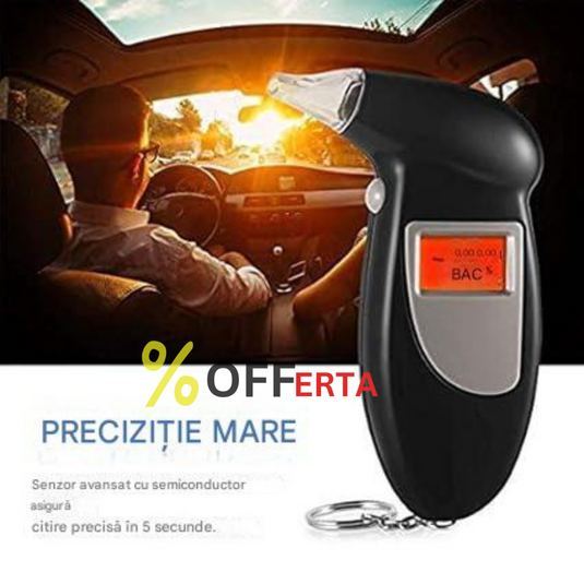 Alcooltest digital cu 4 capete de rezerva
