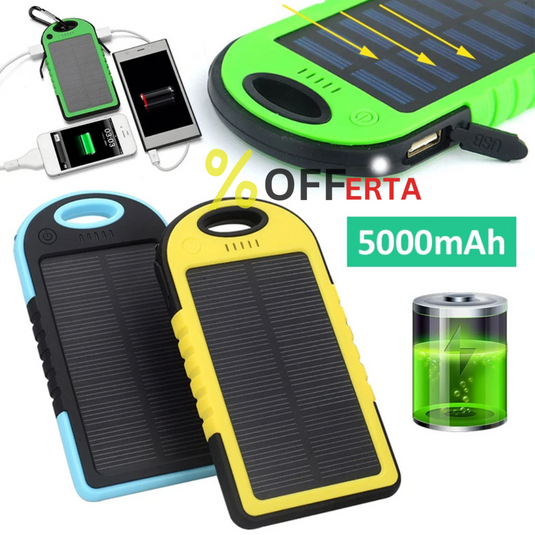 Baterie Externa cu Incarcare Solara 5000 mAh