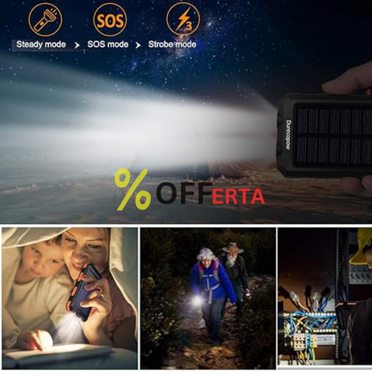 Baterie Externa cu Incarcare Solara 5000 mAh