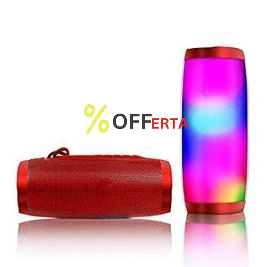 Boxa stereo Bluetooth cu lumina ambientala multicolora